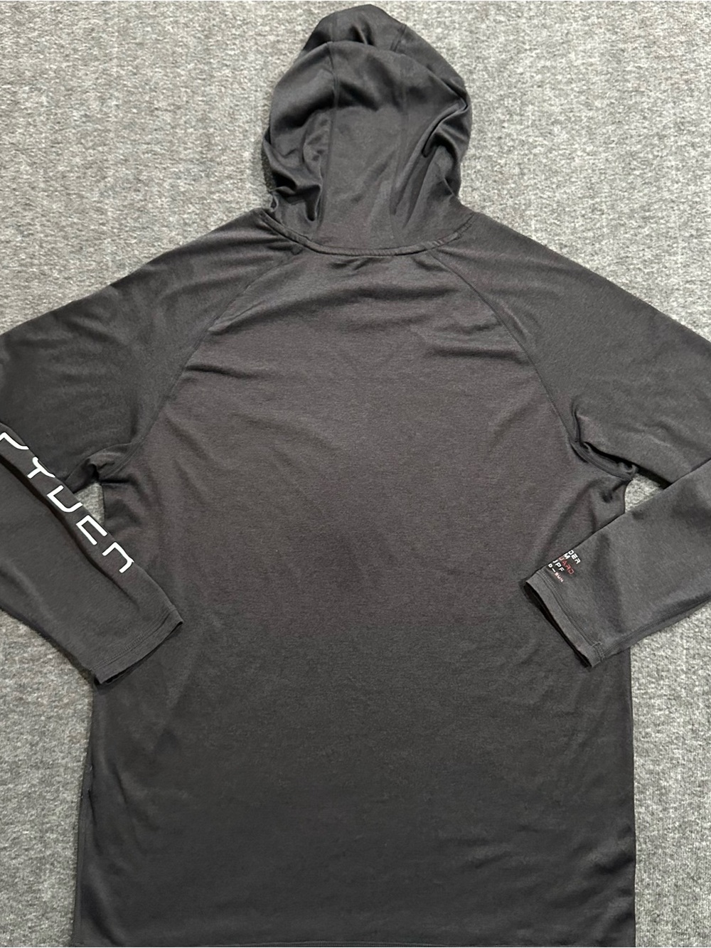 Spyder Swim Rash Guard Hoodie UPF 30+ Performance Sun Shirt Black Small - Picture 8 of 8